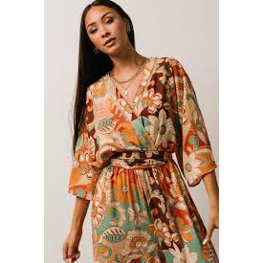 NWT Baltic Born Rhapsody Retro Mod Jumpsuit Wide Leg Hippie - Picture 2 of 9